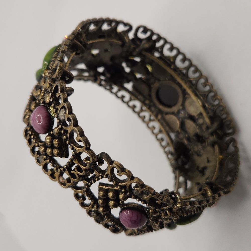Vintage 90s Women Bohemian multi color bracelet - Picture 4 of 6